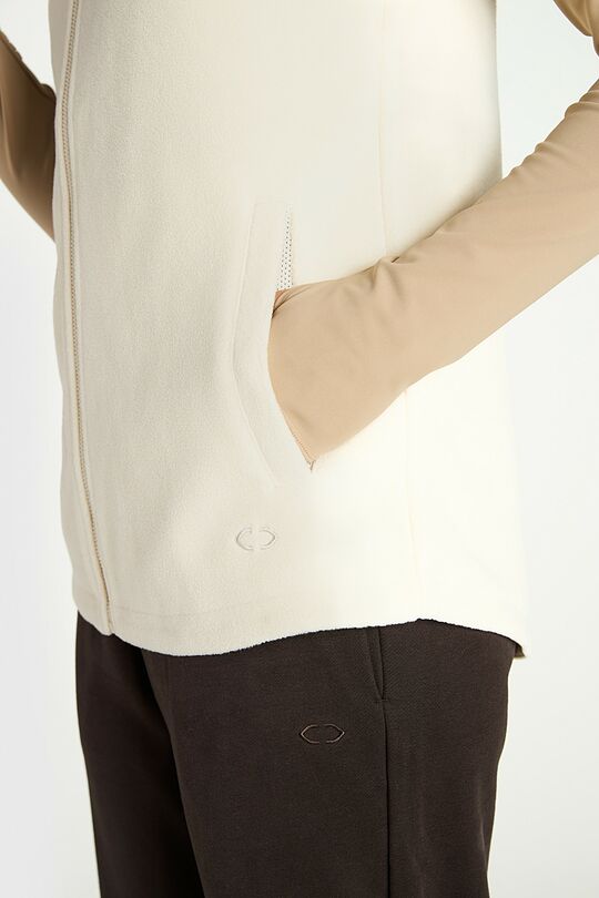 Full-zip fleece vest 3 | Cream | Audimas