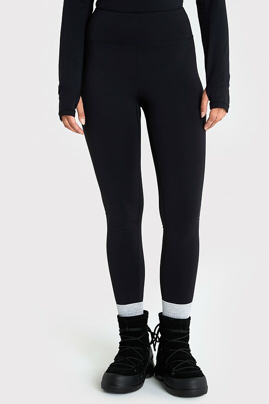 Synthetic leggings with brushed inside 2 | BLACK | Audimas