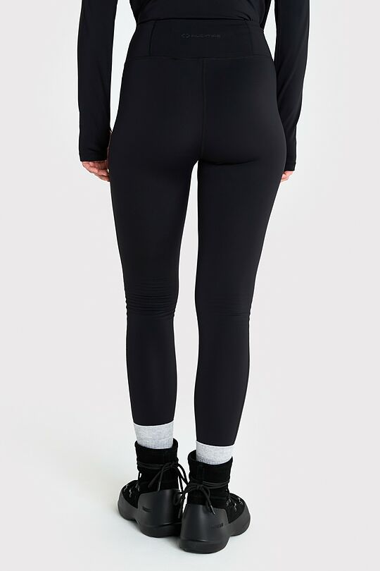 Synthetic leggings with brushed inside 3 | BLACK | Audimas