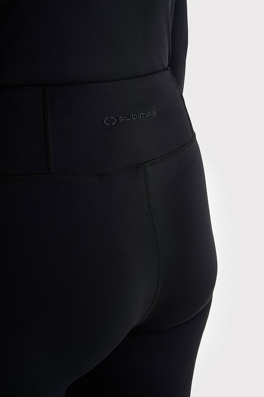 Synthetic leggings with brushed inside 4 | BLACK | Audimas
