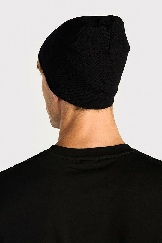 Knitted merino wool beanie 3 | BLACK | Audimas