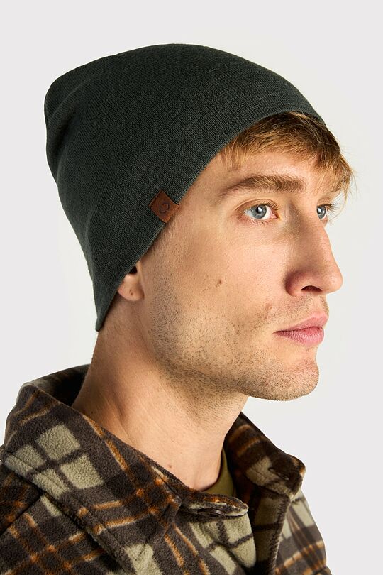 Knitted merino wool beanie 6 | GREEN | Audimas