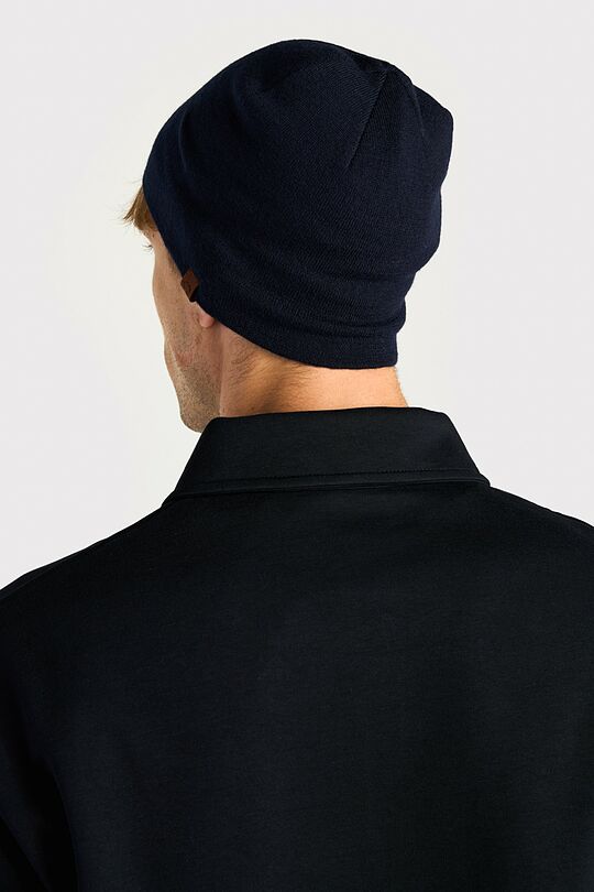 Knitted merino wool beanie 5 | BLUE | Audimas