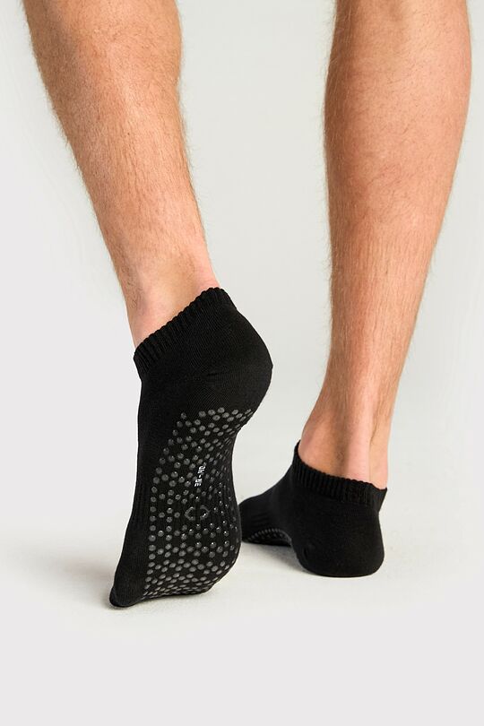 Cotton socks with grip 3 | BLACK | Audimas
