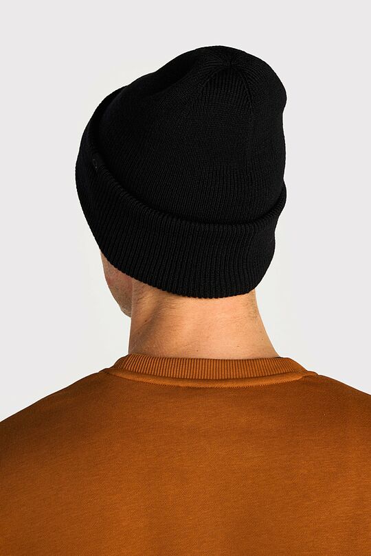 Knitted merino wool hat 3 | BLACK | Audimas