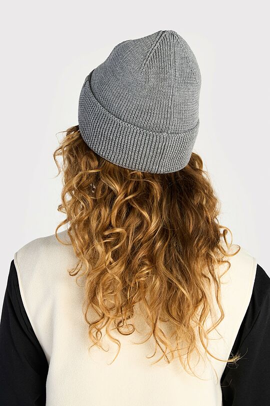 Knitted merino wool hat 4 | GREY | Audimas