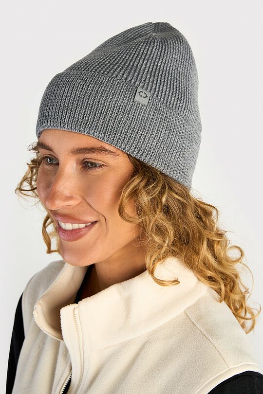 Knitted merino wool hat 6 | GREY | Audimas