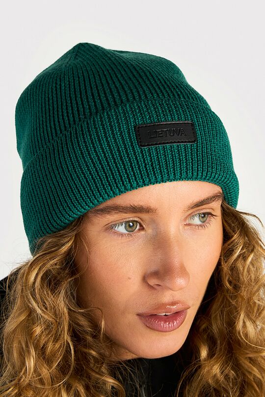 National collection merino wool hat 5 | GREEN | Audimas