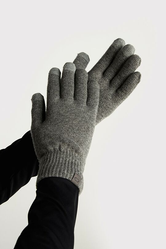 Merino wool gloves with touch screen 1 | GREY | Audimas