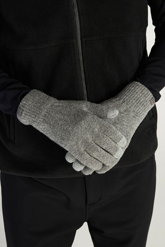 Merino wool gloves with touch screen 3 | GREY | Audimas