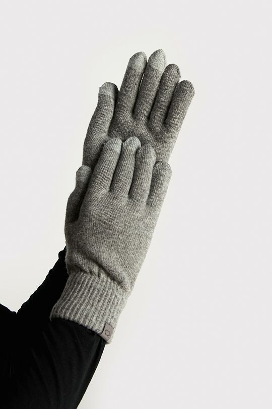 Merino wool gloves with touch screen 4 | GREY | Audimas