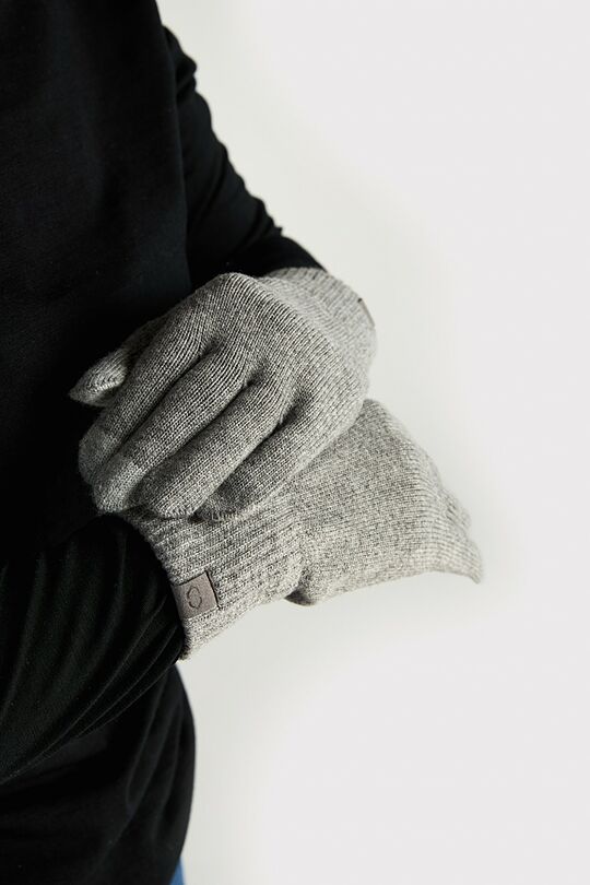 Merino wool gloves with touch screen 5 | GREY | Audimas