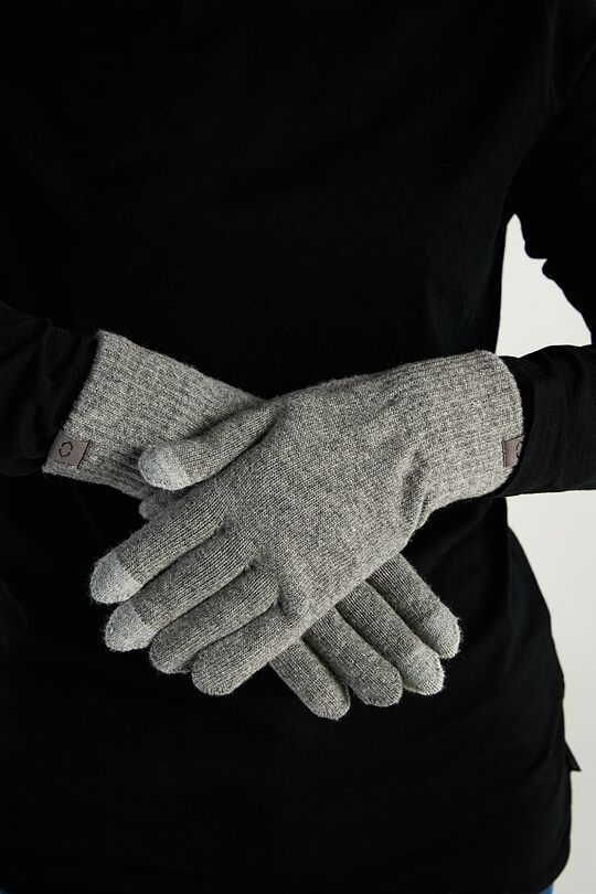 Merino wool gloves with touch screen 6 | GREY | Audimas