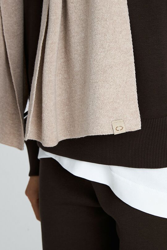 Knitted merino wool scarf 2 | BROWN | Audimas