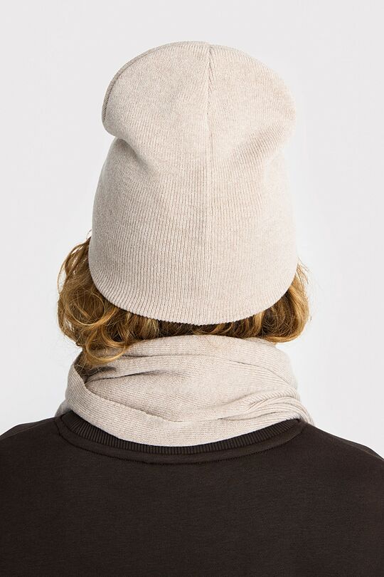 Knitted merino wool hat 3 | BROWN | Audimas