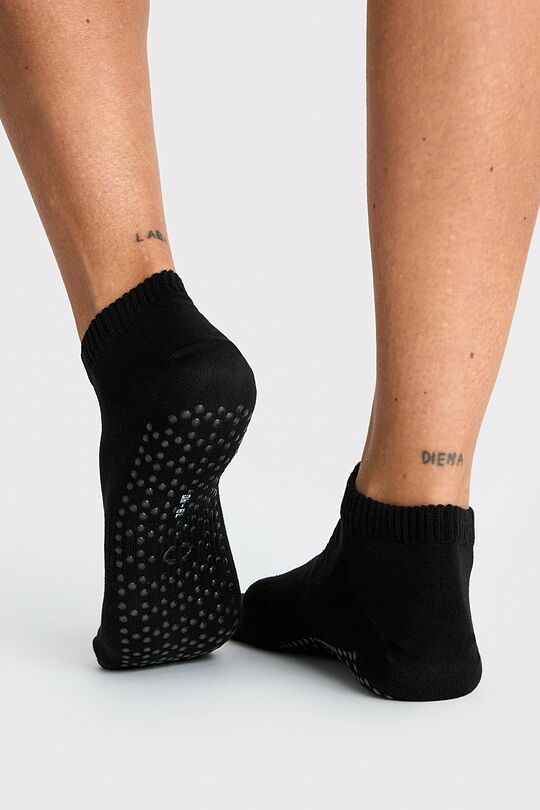 Cotton socks with grip 4 | BLACK | Audimas
