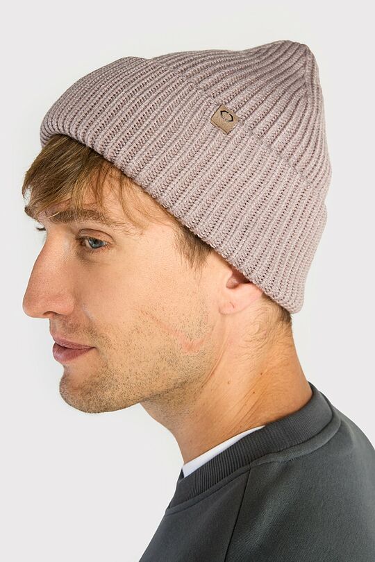 Knitted beanie with with Lenzing EcoVero viscose 6 | Cream | Audimas