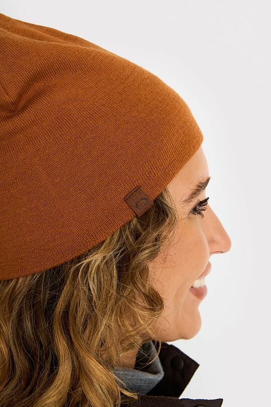 Knitted merino wool beanie 5 | ORANGE | Audimas