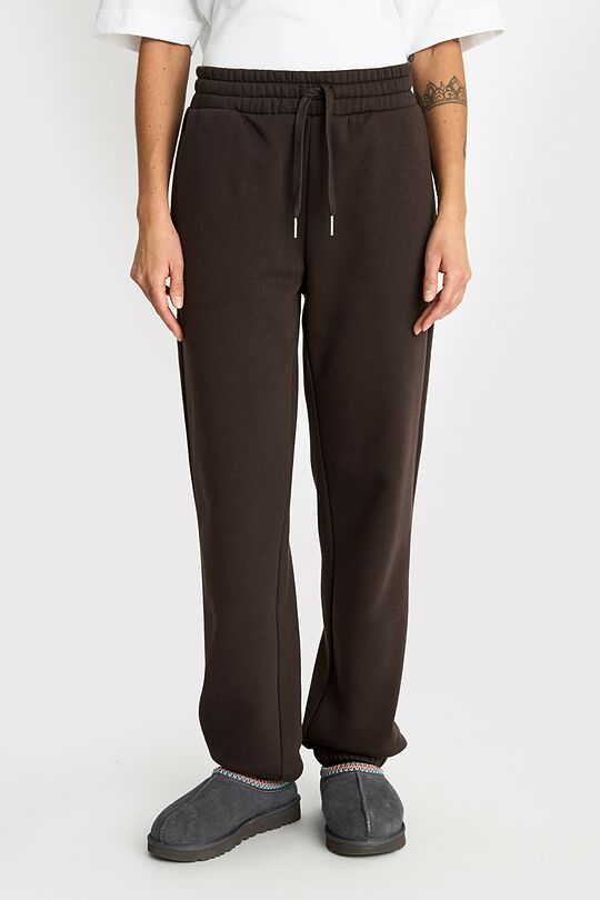Oversized cotton fleece sweatpants 2 | BROWN | Audimas