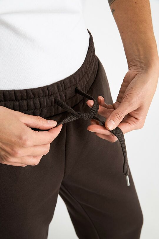 Oversized cotton fleece sweatpants 3 | BROWN | Audimas