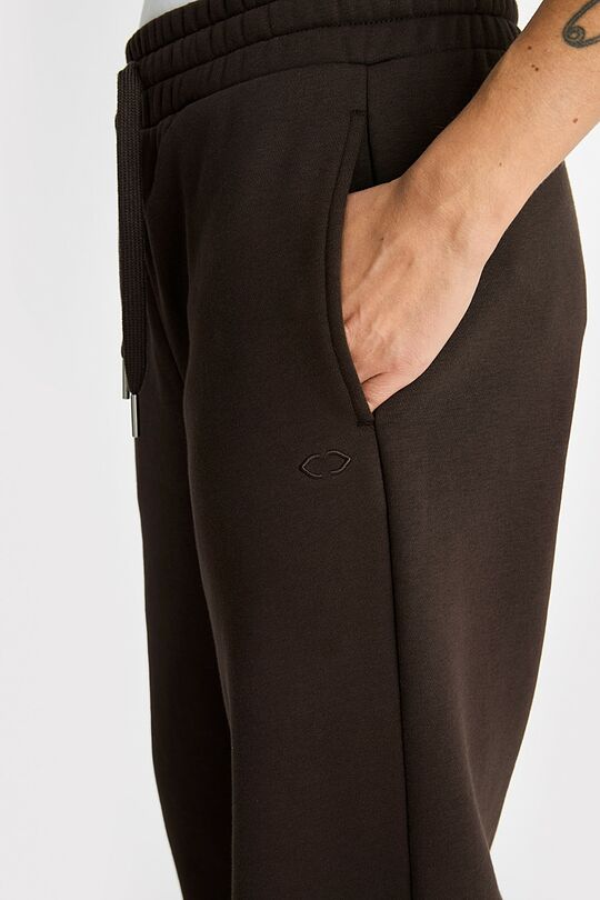 Oversized cotton fleece sweatpants 5 | BROWN | Audimas