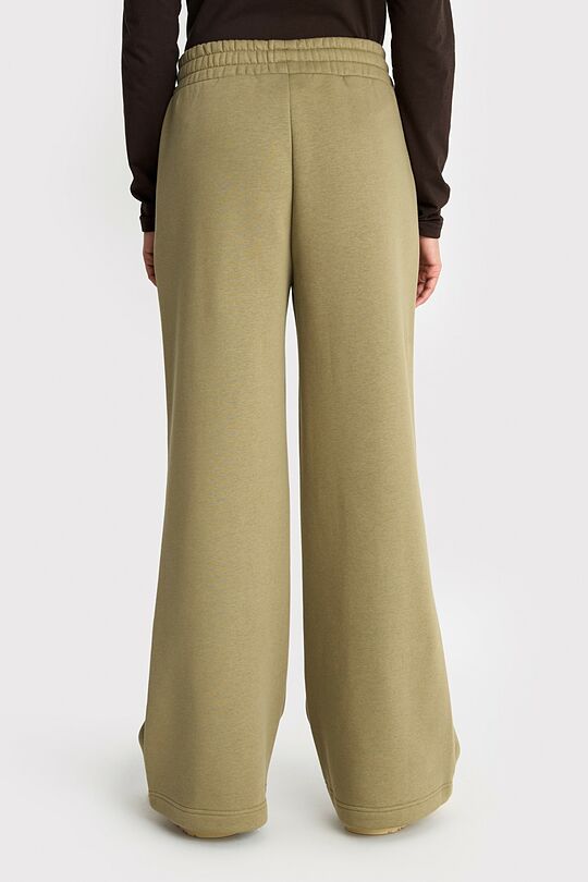 Wide cotton fleece sweatpants 3 | GREEN | Audimas