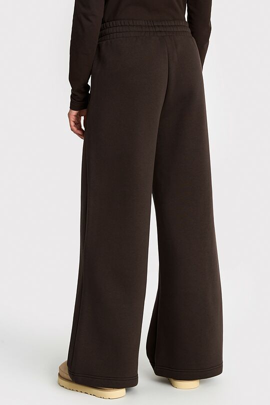 Wide cotton fleece sweatpants 7 | BROWN | Audimas