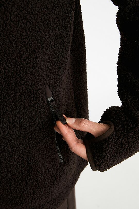 Full-zip sherpa fleece 4 | BROWN | Audimas