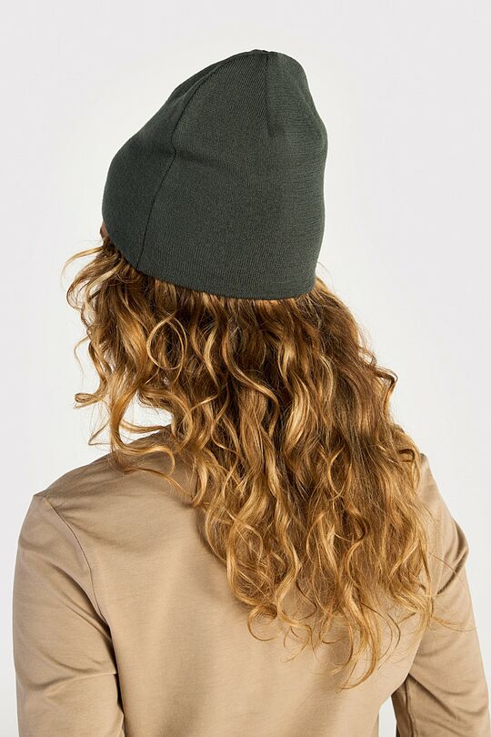 Knitted merino wool beanie 3 | GREEN | Audimas