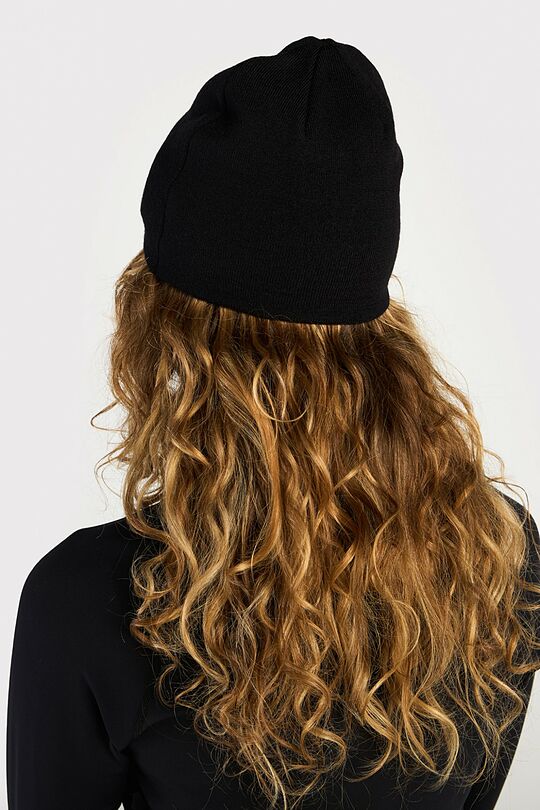 Knitted merino wool beanie 6 | BLACK | Audimas
