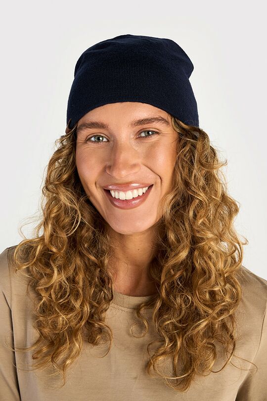 Knitted merino wool beanie 2 | BLUE | Audimas