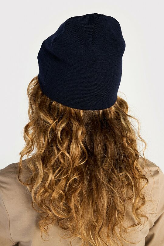 Knitted merino wool beanie 4 | BLUE | Audimas