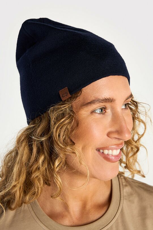 Knitted merino wool beanie 6 | BLUE | Audimas