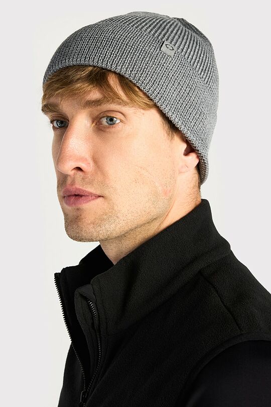 Knitted merino wool hat 5 | GREY | Audimas