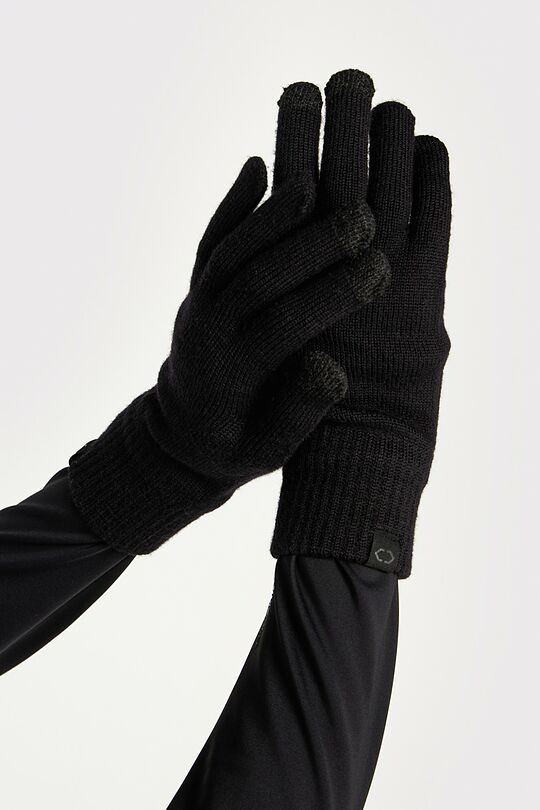 Merino wool gloves with touch screen 4 | BLACK | Audimas
