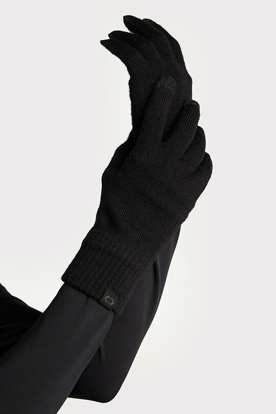 Merino wool gloves with touch screen 6 | BLACK | Audimas