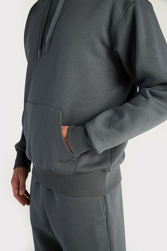 Oversized cotton fleece hoodie 3 | GREY | Audimas
