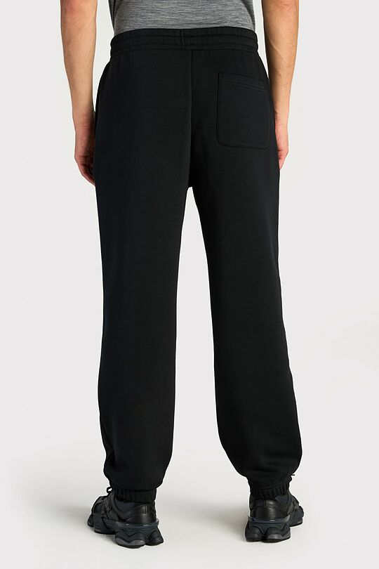 Oversized cotton fleece sweatpants 5 | BLACK | Audimas