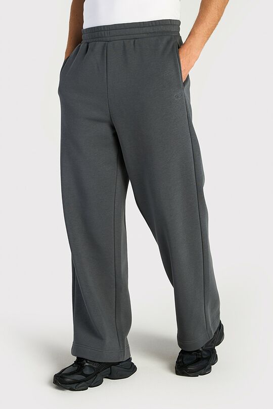 Wide cotton fleece sweatpants 2 | GREY | Audimas