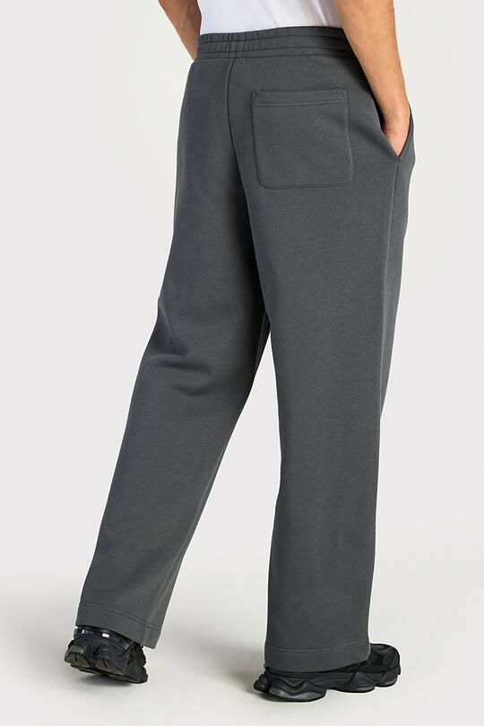 Wide cotton fleece sweatpants 5 | GREY | Audimas