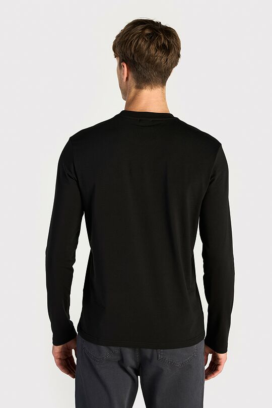 Long sleeve cotton T-Shirt 2 | BLACK | Audimas