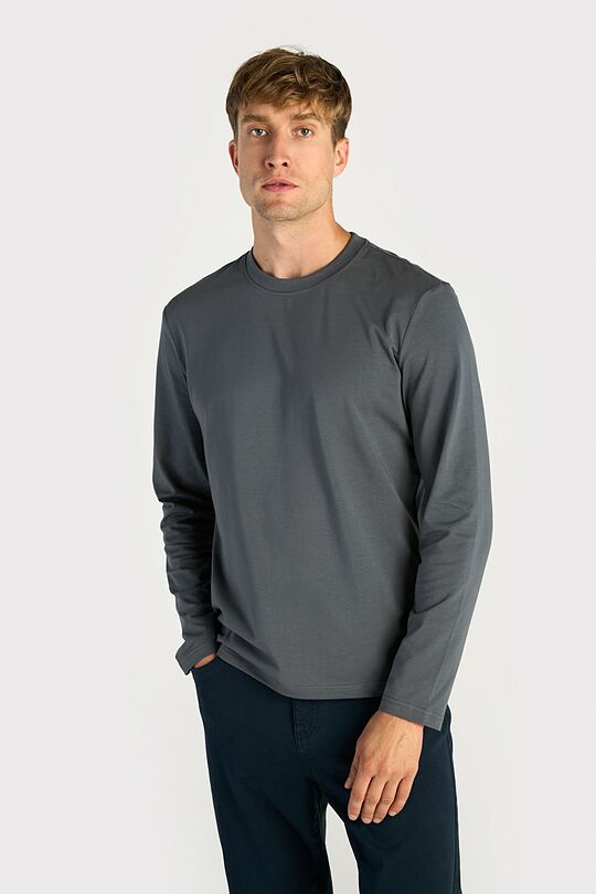Long sleeve cotton T-Shirt 1 | GREY | Audimas