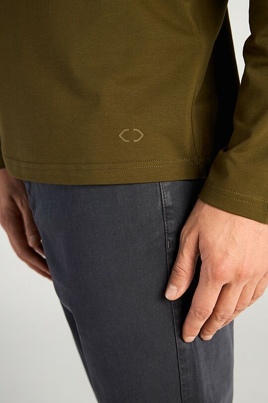 Long sleeve cotton T-Shirt 3 | GREEN | Audimas