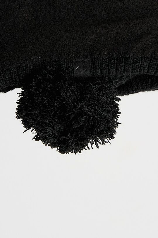 Knitted hat with fleece lining 6 | BLACK | Audimas