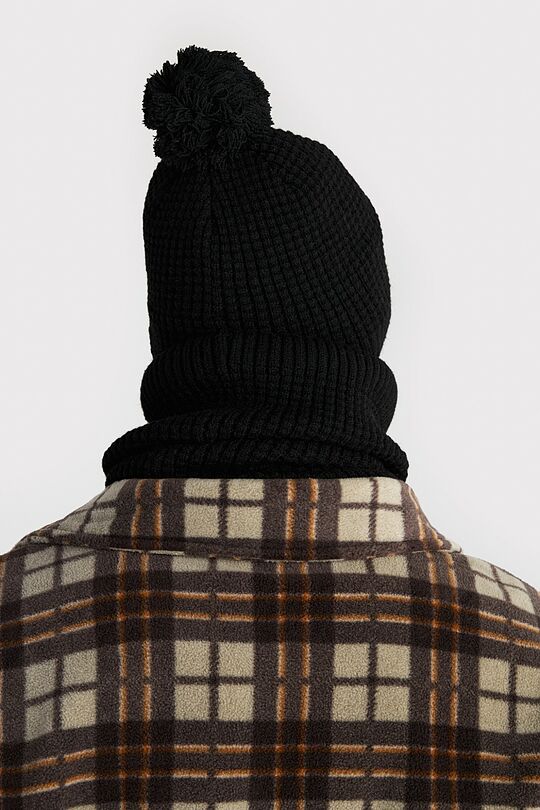Knitted hat with fleece lining 8 | BLACK | Audimas