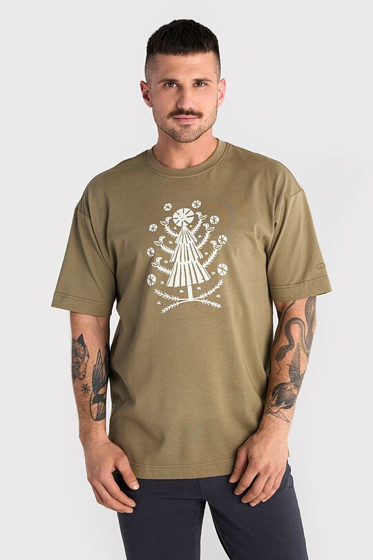 Short sleeves cotton T-shirt “The Heart of the Celebration” 2 | GREEN | Audimas