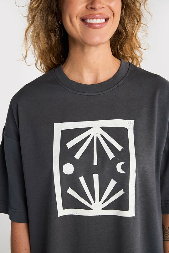 Short sleeves cotton T-shirt "Morning Evening" 7 | GREY | Audimas