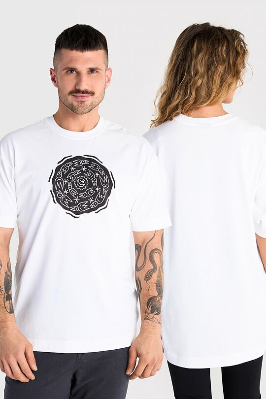 Short sleeves cotton T-shirt "Twelve raven brothers" 1 | WHITE | Audimas