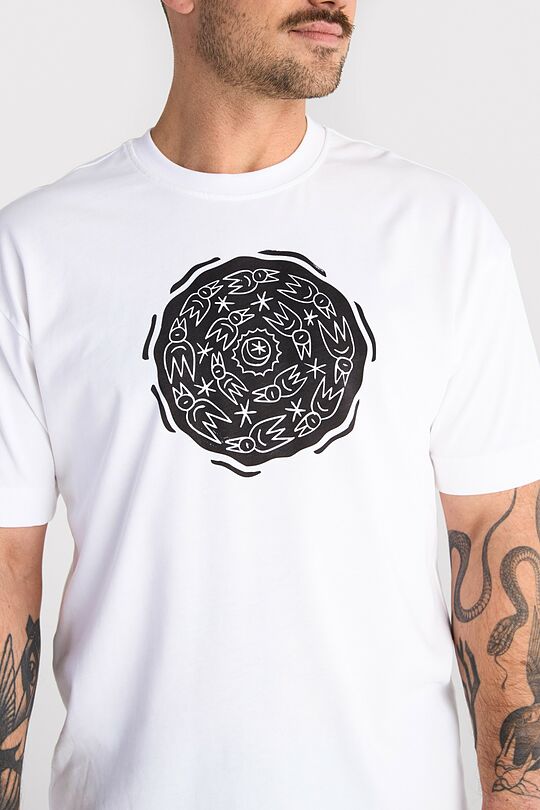 Short sleeves cotton T-shirt "Twelve raven brothers" 3 | WHITE | Audimas