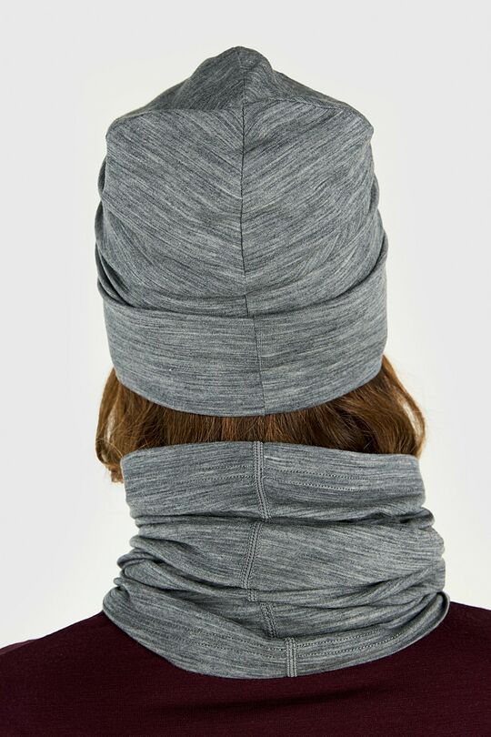 Merino wool hat and neck cuff set 5 | GREY | Audimas
